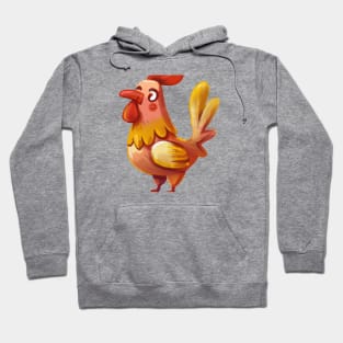 Cute Rooster Drawing Hoodie